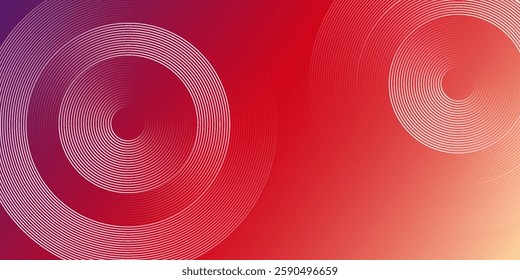 Abstract modern gradient horizontal template background. Trendy bright circle lines creative design. Minimal style graphic elements. Suit for poster, cover, banner, flyer, brochure, presentation