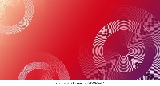 Abstract modern gradient horizontal template background. Trendy bright circle lines creative design. Minimal style graphic elements. Suit for poster, cover, banner, flyer, brochure, presentation