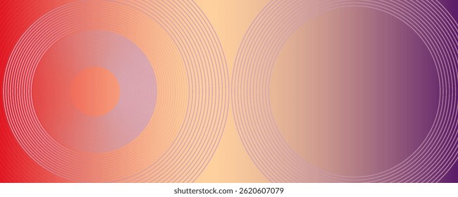 Abstract modern gradient horizontal template background. Trendy bright circle lines creative design. Minimal style graphic elements. Suit for poster, cover, banner, flyer, brochure, presentation. eps1
