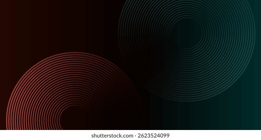 Abstract modern gradient horizontal template background. Trendy bright circle lines creative design. Minimal style graphic elements. Suit for poster, cover, banner, flyer, brochure