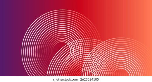 Abstract modern gradient horizontal template background. Trendy bright circle lines creative design. Minimal style graphic elements. Suit for poster, cover, banner, flyer, brochure