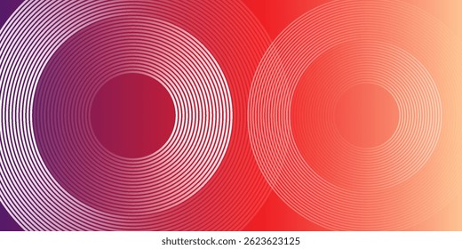 Abstract modern gradient horizontal template background. Trendy bright circle lines creative design. Minimal style graphic elements. Suit for poster, cover, banner, flyer, brochure, presentation star