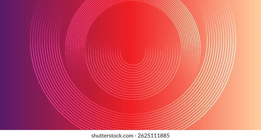 Abstract modern gradient horizontal template background. Trendy bright circle lines creative design. Minimal style graphic elements. Suit for poster, cover, banner, flyer, brochure, 