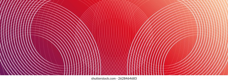 Abstract modern gradient horizontal template background. Trendy bright circle lines creative design. Minimal style graphic elements. Suit for poster, cover, banner, flyer, brochure, presentation