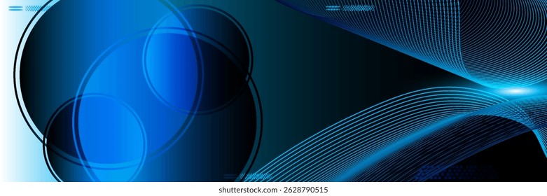 Abstract modern gradient horizontal template background. Trendy bright circle lines creative design. Minimal style graphic elements. Suit for poster, banner, flyer, brochure, presentation. eps10
