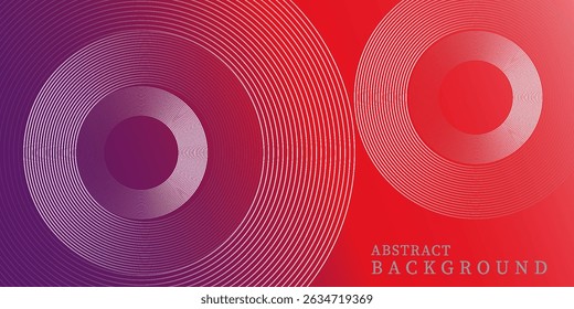 Abstract modern gradient horizontal template background. Trendy bright circle lines creative design. Minimal style graphic elements. Suit for poster, cover, banner, flyer, brochure, presentation
