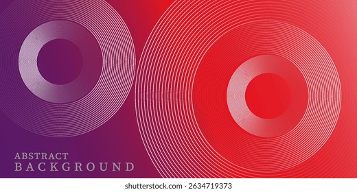 Abstract modern gradient horizontal template background. Trendy bright circle lines creative design. Minimal style graphic elements. Suit for poster, cover, banner, flyer, brochure, presentation