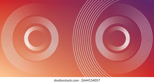 Abstract modern gradient horizontal template background. Trendy bright circle lines creative design. Minimal style graphic elements. Suit for poster, cover, banner, flyer