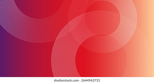 Abstract modern gradient horizontal template background. Trendy bright circle lines creative design. Glow nice art