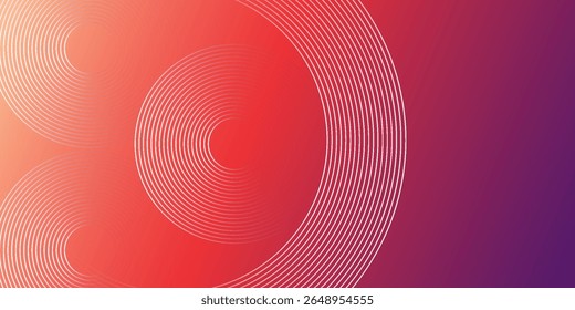 Abstract modern gradient horizontal template background. Trendy bright circle lines creative design. Minimal style graphic elements. modern design, web sub or bussiness