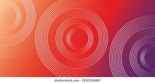 Abstract modern gradient horizontal template background Trendy bright circle lines creative design modern simple art illustration design elegant