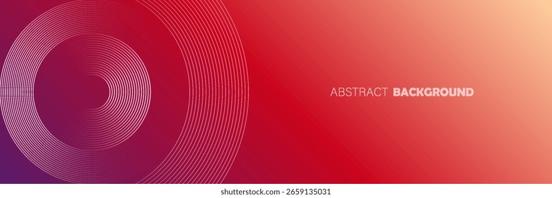 Fundo de modelo horizontal de gradiente moderno abstrato. Trendy brilhante círculo linhas design criativo. Elementos gráficos de estilo mínimo. eps10