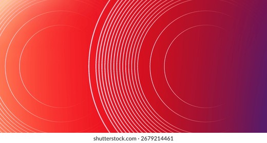 Fundo de modelo horizontal de gradiente moderno abstrato. Trendy brilhante círculo linhas design criativo. Elementos gráficos de estilo mínimo. ilustração de vetor, site