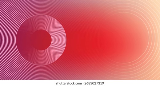 Fondo de Plantilla Horizontal de gradiente moderno Abstractas. Líneas de círculo brillantes de moda diseño creativo. Elementos gráficos de estilo minimalista. Traje para el cartel, cubierta, Anuncio, volante, folleto, presentación