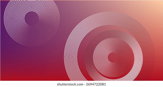 Fundo de modelo horizontal de gradiente moderno abstrato. Trendy brilhante círculo linhas design criativo. Elementos gráficos de estilo mínimo. Terno para cartaz, capa, banner, folheto, brochura, apresentação