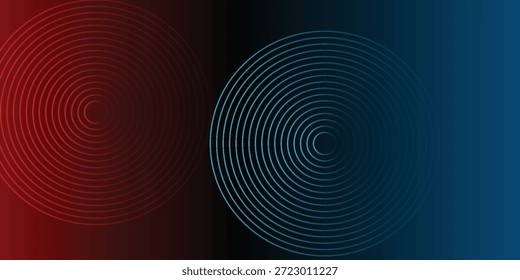 Fundo de modelo horizontal de gradiente moderno abstrato. Trendy brilhante círculo linhas design criativo. Elementos gráficos de estilo mínimo. Terno para cartaz, capa, banner, folheto, brochura, apresentação