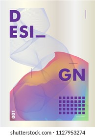 Abstract modern gradient presentation poster. Fluid cover vector concept illustration