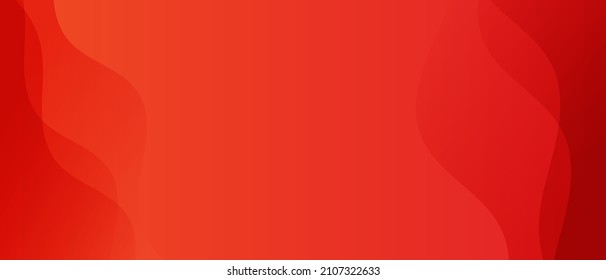 Abstract modern gradient red banner background. soft red gradient with wavy line element.