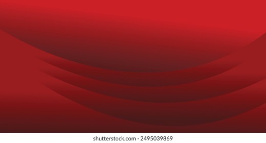 Abstract modern gradient red curve banner background. soft red gradient with wavy line element.. vektor