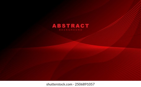 Abstract modern gradient red curve background