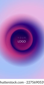 Abstract modern gradient vertical template background. Trendy bright circle creative colorful design. Minimal style graphic elements. Suit for poster, cover, banner, flyer, brochure, presentation