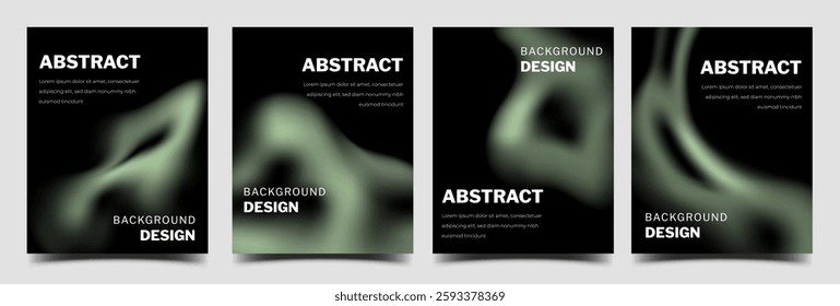 Abstract modern gradient wave shape background vector collection. Usable for social media feed, cover, poster, card, banner