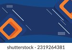 Abstract Modern Graphic Background. Blue background with geometric shapes and dashed lines. Background texture design for websites, posters, banners. Vector illustration.