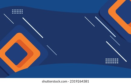 Abstract Modern Graphic Background. Blue background with geometric shapes and dashed lines. Background texture design for websites, posters, banners. Vector illustration.