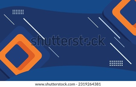 Abstract Modern Graphic Background. Blue background with geometric shapes and dashed lines. Background texture design for websites, posters, banners. Vector illustration.