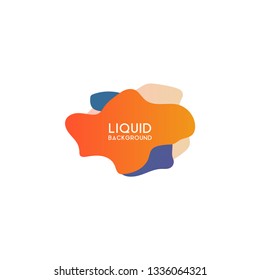 Abstract modern graphic design element. Colorful gradient with liquid shapes. Template for logo, flyer, presentation, banner, poster or other creatives art.