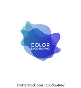 Abstract modern graphic design element. Colorful gradient with liquid shapes. Template for logo, flyer, presentation, banner, poster or other creatives art.