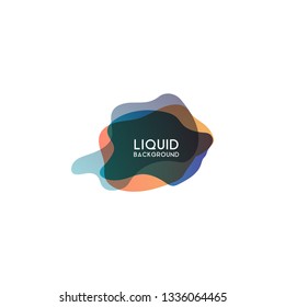 Abstract modern graphic design element. Colorful gradient with liquid shapes. Template for logo, flyer, presentation, banner, poster or other creatives art.