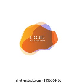 Abstract modern graphic design element. Colorful gradient with liquid shapes. Template for logo, flyer, presentation, banner, poster or other creatives art.