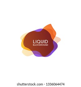 Abstract modern graphic design element. Colorful gradient with liquid shapes. Template for logo, flyer, presentation, banner, poster or other creatives art.
