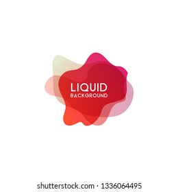 Abstract modern graphic design element. Colorful gradient with liquid shapes. Template for logo, flyer, presentation, banner, poster or other creatives art.