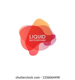 Abstract modern graphic design element. Colorful gradient with liquid shapes. Template for logo, flyer, presentation, banner, poster or other creatives art.
