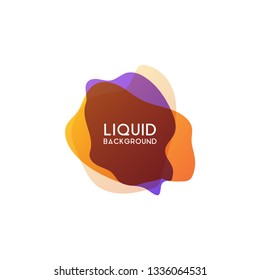Abstract modern graphic design element. Colorful gradient with liquid shapes. Template for logo, flyer, presentation, banner, poster or other creatives art.