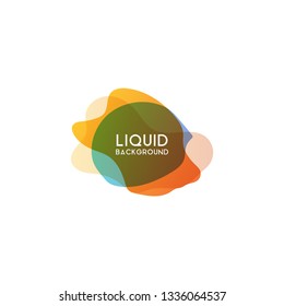 Abstract modern graphic design element. Colorful gradient with liquid shapes. Template for logo, flyer, presentation, banner, poster or other creatives art.