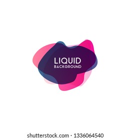 Abstract modern graphic design element. Colorful gradient with liquid shapes. Template for logo, flyer, presentation, banner, poster or other creatives art.