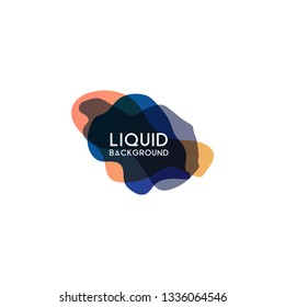 Abstract modern graphic design element. Colorful gradient with liquid shapes. Template for logo, flyer, presentation, banner, poster or other creatives art.