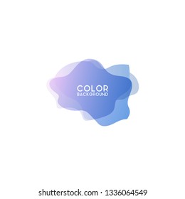 Abstract modern graphic design element. Colorful gradient with liquid shapes. Template for logo, flyer, presentation, banner, poster or other creatives art.