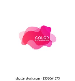 Abstract modern graphic design element. Colorful gradient with liquid shapes. Template for logo, flyer, presentation, banner, poster or other creatives art.