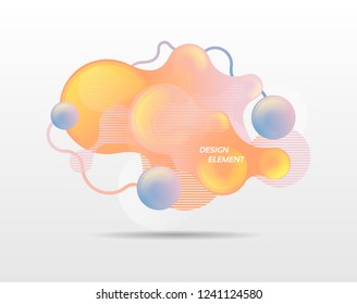 Abstract modern graphic element. Dynamic colored form and line. Gradient abstract banner with flowing liquid shapes. Template for the design of a logo, flyer or presentation. Vector background. 