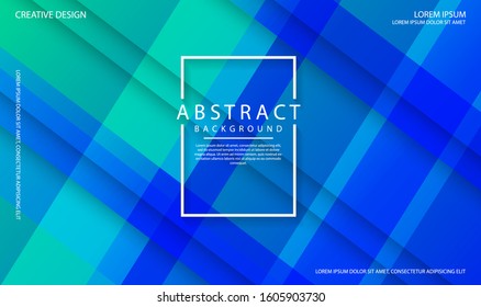 Abstract modern graphic element. Dynamic colored square shapes. Futuristic style design for poster, flyer, brochure etc. Colorful geometric background with mixing blue and navy blue for landing page