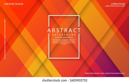 Abstract modern graphic element. Dynamic colored square shapes. Futuristic style design for poster, flyer, brochure etc. Colorful geometric background with mixing orange and red for landing page