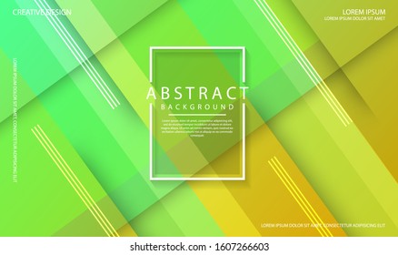 Abstract modern graphic element. Dynamic colored square shapes. Futuristic style design for poster, flyer, brochure etc. Colorful geometric background with mixing green and yellow for landing page