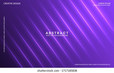 Abstract modern graphic element. Dynamic colored stripes shapes. Futuristic style design elements for poster, flyer, brochure etc. Minimal geometric background with purple color for landing page