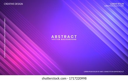 Resumen de elementos gráficos modernos. Formas de rayas de color dinámico. Diseño de estilo futurista para afiches, volantes, folletos, etc. Fondo geométrico mínimo con color púrpura y azul para la página de inicio