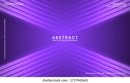 Abstract modern graphic element. Dynamic colored stripes shapes. Futuristic style design for poster, flyer, brochure etc. Minimal geometric background with purple and blue color for landing page