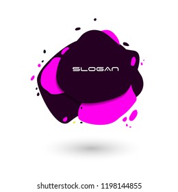 Abstract modern graphic element. Dynamical colored forms and line. Gradient abstract banner with flowing liquid shapes. Template for the design of a logo, flyer or presentation. Vector.